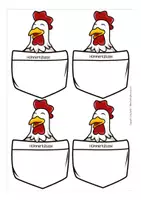 Vorschau - Anderer Materialtyp - Aufkleber Namensschild Hühnerklasse Hahn / Hühnerklasse Einschulung 1. Klasse - Seite 2
