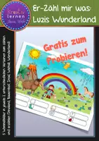 Vorschau - Spiele - Er-Zähl mir was Wimmelbilder: Im Wunderland gratis (Für Mathe und DaF) - Deckblatt