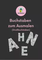 Vorschau - Arbeitsblätter - Buchstaben zum Ausmalen Vorlage für alle Grossbuchstaben - Deckblatt