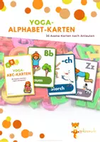 Vorschau - Spiele - 36 Yoga Karten zum ABC: Bewegungs-Alphabet inkl. Spielideen - Deckblatt
