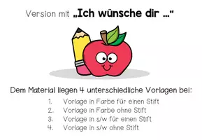 Vorschau - Mal- und Bastelvorlagen - Willkommensgruß / Willkommensgeschenk zum Schulanfang (für Stifte) - Seite 2