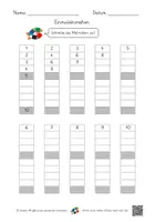 Vorschau - Arbeitsblätter - Einmaleinsrollen - mit Spaß das 1x1 üben (mit Lernvideolink) - Seite 1