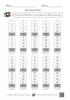 Vorschau - Arbeitsblätter - Einmaleinsrollen - mit Spaß das 1x1 üben (mit Lernvideolink) - Deckblatt