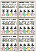 Vorschau - Mal- und Bastelvorlagen - Willkommensgruß / Willkommensgeschenk für den Schulanfang (für Textmarker) - Seite 2