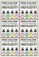 Vorschau - Mal- und Bastelvorlagen - Willkommensgruß / Willkommensgeschenk für den Schulanfang (für Textmarker) - Seite 3