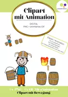 Vorschau - Poster - Materialpaket - Wikinger Cliparts mit Animation - GIF + PNG - Seite 1