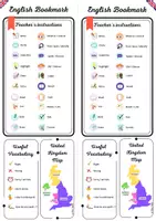 Aperçu - Apprentissages en autonomie - Anglais - English Bookmark - Marque-page pour cahier d'anglais - Page 2