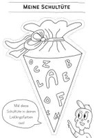 Vorschau - Arbeitsblätter - Meine Schultüte zur Einschulung - Schulanfang - Ausmalbild - Seite 3