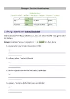Vorschau - Arbeitsblätter - Daz Sätze bilden - Modalverben A1 - IFK - Seite 1