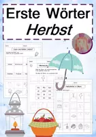 Vorschau - Arbeitsblätter - Herbst - Erste Wörter lesen und schreiben - Deckblatt