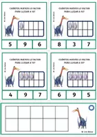 Vista previa - Unidades / Secuencias / Situaciones de Aprendizaje - RESTAS DINO 0-10 - Matemáticas Montessori - página 2