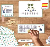 Vista previa - Unidades / Secuencias / Situaciones de Aprendizaje - RESTAS DINO 0-10 - Matemáticas Montessori - Portada