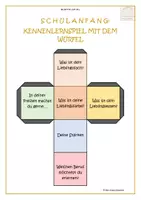 Vorschau - Spiele - SCHULANFANG: WIR LERNEN UNS KENNEN :-) - Deckblatt