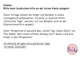 Vorschau - Mal- und Bastelvorlagen - Türgestaltung "Glückliche Zeit" (Türplakat, Türschild) - Seite 1