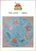 Vorschau - Anderer Materialtyp - Ocean animals - Legekreis - Deckblatt