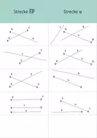 Vorschau - Stationenlernen - Strecke, Strahl, Gerade - Sortierspiel (Mathematikspiel) - Seite 1