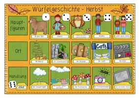 Vorschau - Arbeitsblätter - Würfelgeschichte: Herbst inkl Schreibplan Reizwortgeschichte Aufsatz - Seite 2
