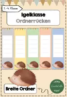 Vorschau - Bildkarten - Igelklasse Ordnerrücken - Deckblatt