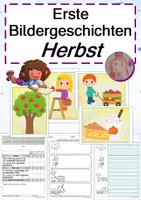 Vorschau - Arbeitsblätter - Bildergeschichten Herbst - Deckblatt