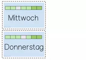Vorschau - Poster - Tafelkalender Visualisierung auf Deutsch und Englisch (blau) - Seite 2