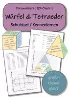 Vorschau - Arbeitsblätter - Schulstart & Kennenlernen – „Das bin ich“ - 3D-Körper im Koordinatensystem - Deckblatt