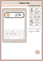 Vista previa - Hojas de trabajo - JUEGO IPAD LECTOESCRITURA - Portada