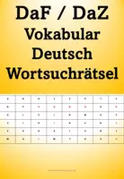 Vorschau - Arbeitsblätter - Wortsuchrätsel DaF / DaZ - Vokabeln Deutsch A1 und A2 - Word Search German Vocabulary - Deckblatt