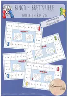 Vorschau - Spiele - Bingo Brettspiele zur Addition im Zahlenraum bis 20 - Deckblatt