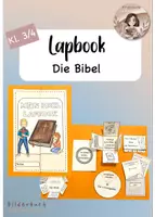 Vorschau - Arbeitsblätter - Lapbook- Die Bibel (Aufbau, Entwicklung, Evangelien,...) - Deckblatt