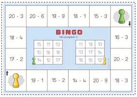 Vorschau - Spiele - Bingo Brettspiele zur Subtraktion im Zahlenraum bis 20 - Seite 2