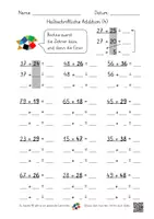 Vorschau - Arbeitsblätter - Halbschriftliche Addition im HR (14 AB mit Lernvideolink und Test) - Seite 3