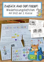 Vorschau - Arbeitsblätter - Wiederholungsheft Stoff 2. Klasse - Zurück aus den Ferien - Deckblatt