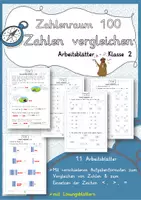 Vorschau - Arbeitsblätter - Zahlen vergleichen im Zahlenraum bis 100 Klasse 2 - Deckblatt