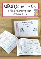 Vorschau - Stationenlernen - Miniheftchen "ck" - Deckblatt