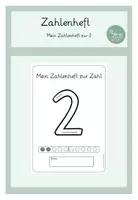 Vorschau - Arbeitsblätter - Zahlenheft zur Zahl 2 Ziffernkurs Ziffernschreibkurs - Deckblatt