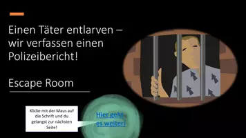 Vorschau - Interaktives Material - Digitaler Escape-Room: Einen Täter ermitteln und Bericht verfassen (Interaktives PDF) - Deckblatt