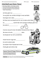 Vorschau - Arbeitsblätter - Lernposter + Arbeitsblatt "Polizei" + Onlineübung & MP3 + Mindmap + Infografik - Seite 1