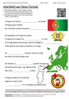 Vorschau - Arbeitsblätter - Arbeitsblatt "Portugal" + Onlineübung & MP3 + Infografik - Deckblatt