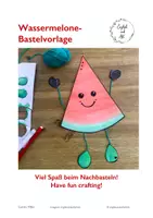 Vorschau - Mal- und Bastelvorlagen - Wassermelone-Bastelvorlage - Deckblatt