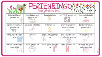 Vorschau - Spiele - Ferienbingo - FRÜHLING - Seite 1