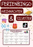 Vorschau - Spiele - Ferienbingo - WEIHNACHTEN & SILVESTER - Deckblatt