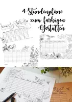 Vorschau - Arbeitsblätter - Stundenpläne zur farbigen Gestaltung - Deckblatt