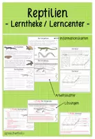 Vorschau - Arbeitsblätter - REPTILIEN Materialpaket - Lerntheke und Flipbook - Seite 1