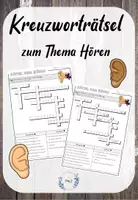 Vorschau - Arbeitsblätter - Kreuzworträtsel zum Ohr - Deckblatt