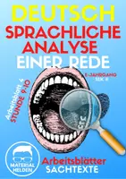 Vorschau - Arbeitsblätter - Sprachliche Analyse einer Rede (Sachtexte AB 4) - Seite 1