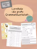 Vorschau - Arbeitsblätter - Grammatik Lerntheke - Deckblatt