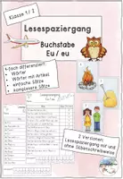 Vorschau - Arbeitsblätter - Lesespaziergang Buchstabe Eu / eu - Deckblatt