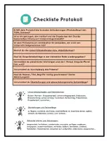 Vorschau - Arbeitsblätter - Checkliste Protokoll (Protokollieren im Deutschunterricht) - Deckblatt