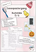 Vorschau - Arbeitsblätter - Lesespaziergang Buchstabe Ü / ü - Deckblatt