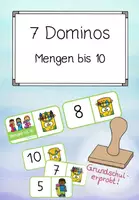 Vorschau - Stationenlernen - 7 Dominos Kennenlernen der Mengen bis 10 - Deckblatt